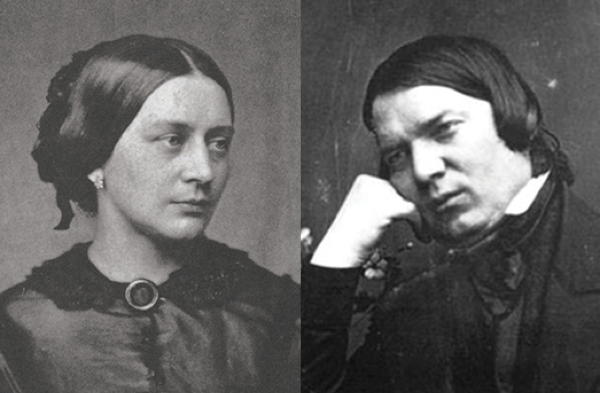 L-R: Clara Schumann, Robert Schumann