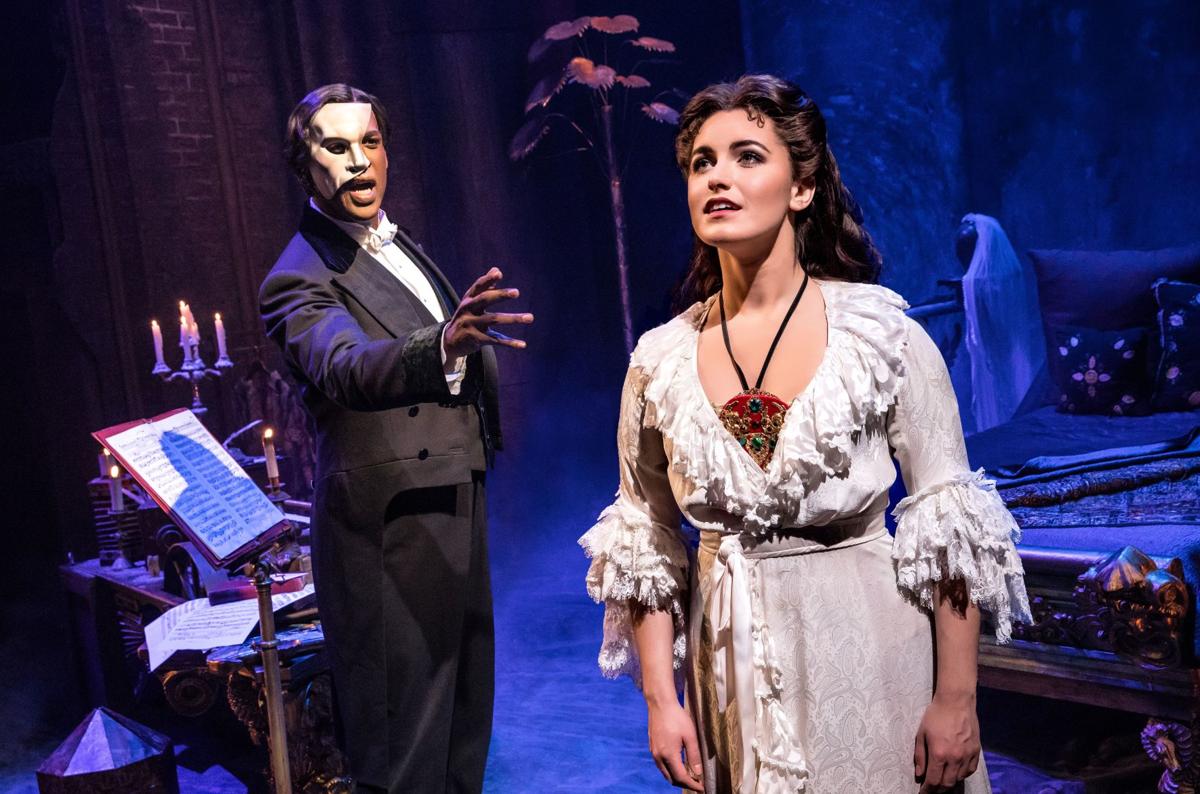 Photo courtesy of Matthew Murphy Quentin Oliver Lee and Eva Tavares in the touring production of 'Phantom of the Opera,'Photo courtesy of Matthew Murphy