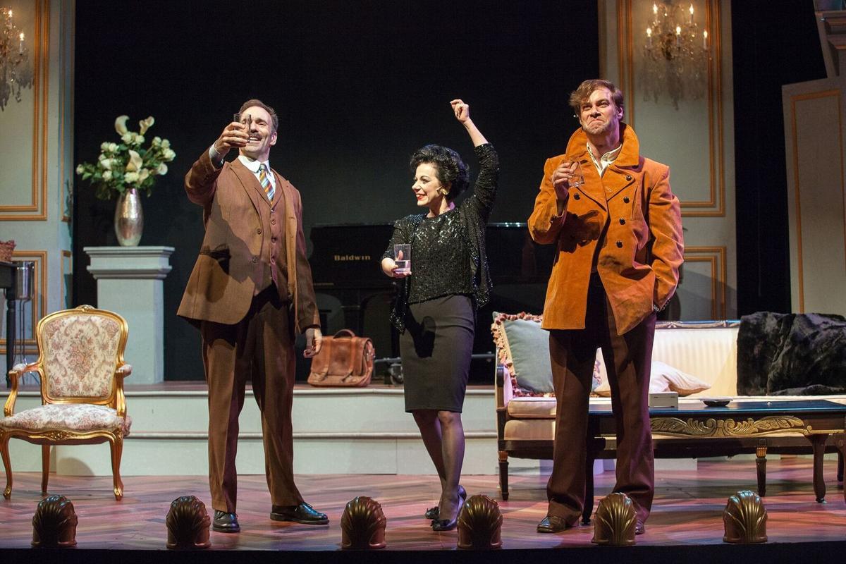Photo by John Lamb Thomas Conroy, Angela Ingersoll and Kyle Hatley in 'End of the Rainbow,' Photo by John Lamb