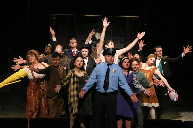 A scene from New Line Theatre's 2022 production of 'Urinetown,' photo by Jill Ritter Lindber A scene from New Line Theatre's 2022 production of 'Urinetown,' photo by Jill Ritter Lindber