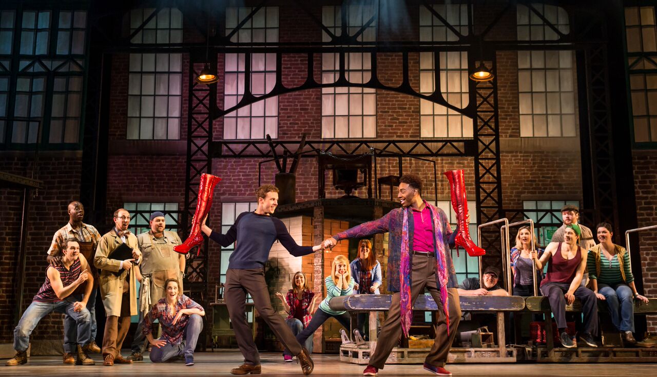 'Kinky Boots' touring company. Photo by Matthew Murphy Photo from the touring production of 'Kinky Boots,' at the Peabody Opera House.