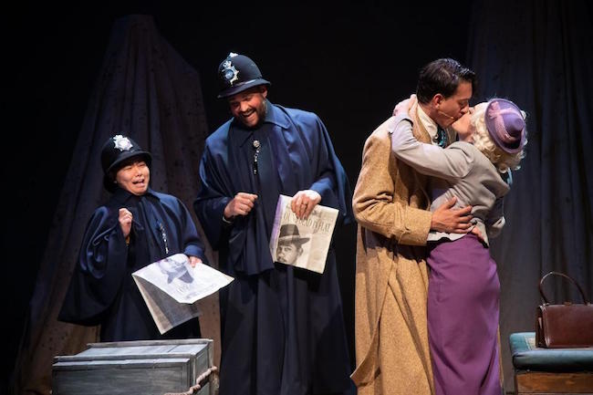 A scene from the hilarious 'The 39 Steps' at the Repertory Theatre St Louis, photo by John Gitchoff. A scene from the hilarious 'The 39 Steps' at the Repertory Theatre St Louis, photo by John Gitchoff.