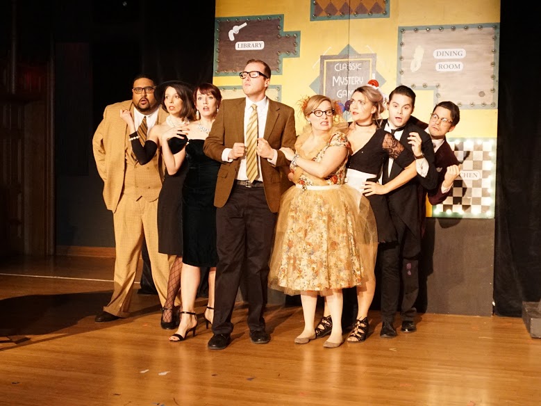 A scene from SATE's 'Classic Mystery Game' a comedy caper, Photo by Joey Rumpell A scene from SATE's 'Classic Mystery Game' a comedy caper, Photo by Joey Rumpell