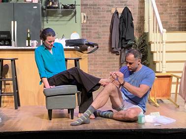 Julie Layton and Isaiah Di Lorenzo in a scene from Michael Weller's 'Fifty Words' at St Louis Actors Studio. Julie Layton and Isaiah Di Lorenzo in a scene from Michael Weller's 'Fifty Words' at St Louis Actors Studio.