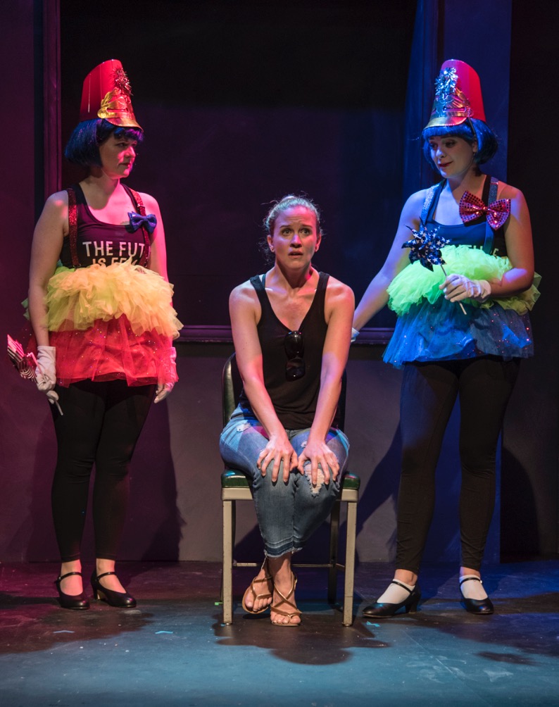 Colleen Baker, Erin Brewer and Carly Rosenbaum in 'Shut Up and Dance' by Barbara Blumenthal-Ehrlich, Directed by Wendy Greenwood, Photo by Patrick Huber Colleen Baker, Erin Brewer and Carly Rosenbaum in 'Shut Up and Dance' by Barbara Blumenthal-Ehrlich, Directed by Wendy Greenwood, Photo by Patrick Huber