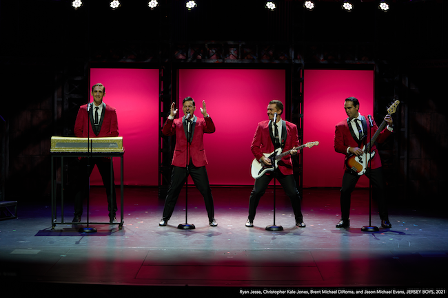 A scene from 'Jersey Boys -- the story of Frankie Valli and the Four Seasons,' at Stages St Louis, photo by ProPhotoSTL. A scene from 'Jersey Boys -- the story of Frankie Valli and the Four Seasons,' at Stages St Louis, photo by ProPhotoSTL.