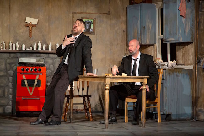A scene from the darkly comic 'The Lonesome West,' at West End Players Guild, photo by John Lamb. A scene from the darkly comic 'The Lonesome West,' at West End Players Guild, photo by John Lamb.