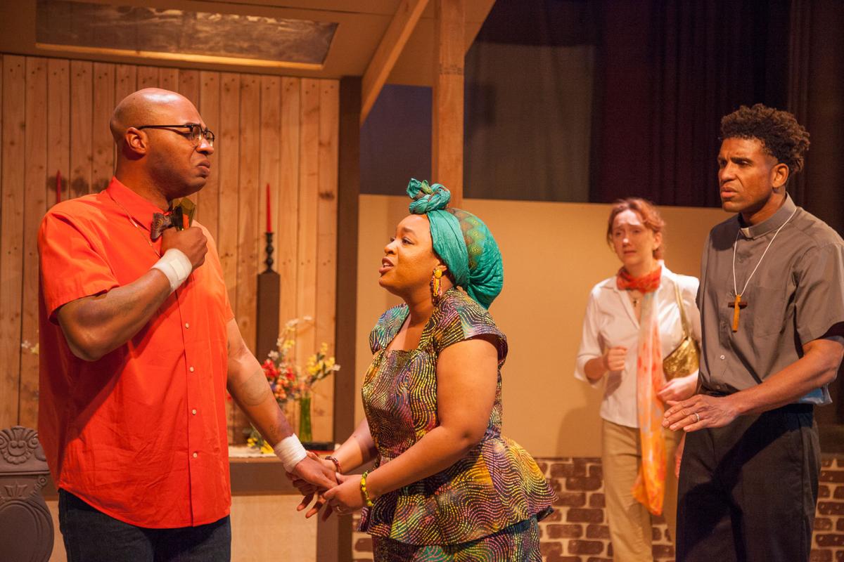 Photo by John Lamb An image from the West End Players Guild production 'Cardboard Piano,' photo by John Lamb