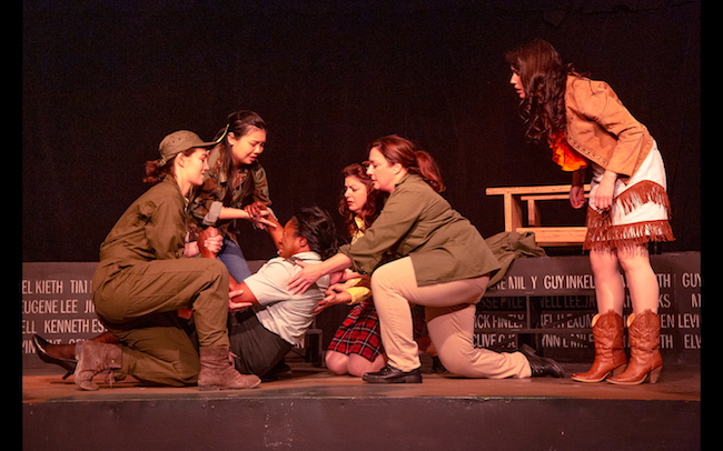 A scene from the West End Players Guild production of 'A Piece of My Heart,' by Shirley Lauro, photo by John Lamb. A scene from the West End Players Guild production of 'A Piece of My Heart,' by Shirley Lauro, photo by John Lamb.