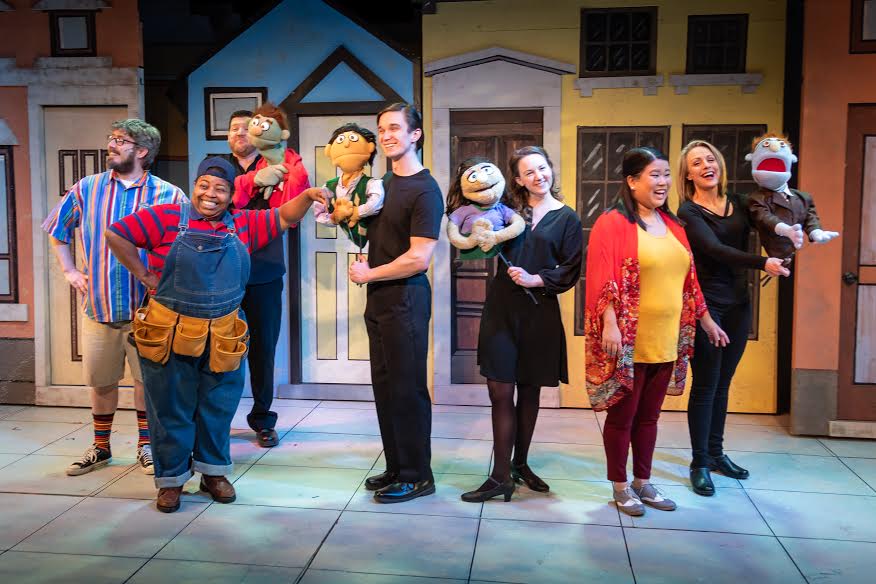 A scene from 'Avenue Q' at the Playhouse at Westport Plaza, Photo by John Flack A scene from 'Avenue Q' at the Playhouse at Westport Plaza, Photo by John Flack