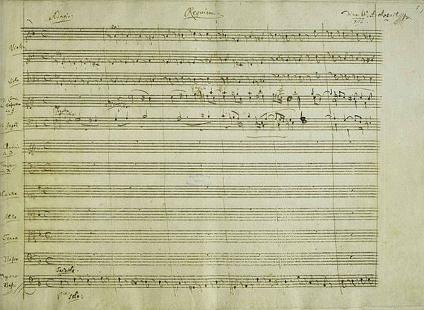 The first page of Mozart's Requiem The first page of Mozart's Requiem