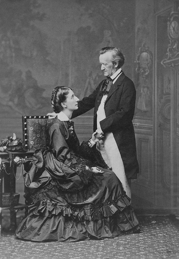 Cosima and Richard Wagner, 1982. Public domain. Cosima and Richard Wagner, 1982. Public domain.