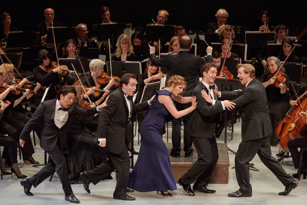 The quintet from Il barbieri di Siviglia. Photo by Eric Woolsey. The quintet from Il barbieri di Siviglia. Photo by Eric Woolsey.