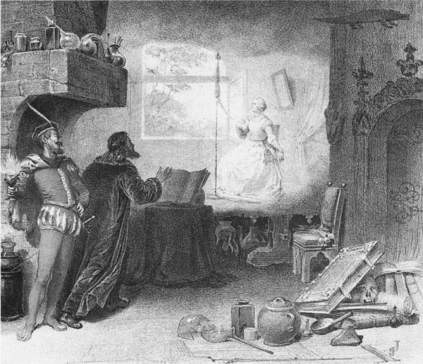 Méphistophélès shows Faust a vision of Marguerite Méphistophélès shows Faust a vision of Marguerite