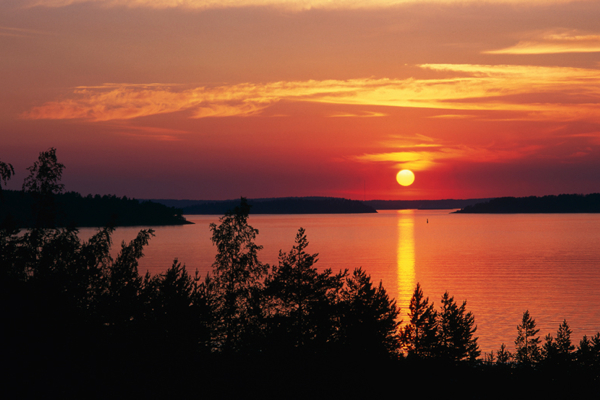 Finland's midnight sun in Lapland. Photo by visit finland.com