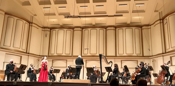 Erin Schreiber and Leonard Slatkin in Ravel's Tzigane Erin Schreiber and Leonard Slatkin in Ravel's Tzigane
