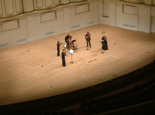 The Mozart Quintet in an empty Powell Hall The Mozart Quintet in an empty Powell Hall