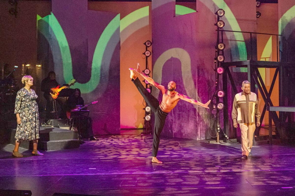 L-R: Denise Thimes, Antonio Douthit-Boyd, Drummond Crenshaw in "Don't Bother Me, I Can't Cope." Photo by Phillip Hamer. L-R: Denise Thimes, Antonio Douthit-Boyd, Drummond Crenshaw in "Don't Bother Me, I Can't Cope." Photo by Phillip Hamer.