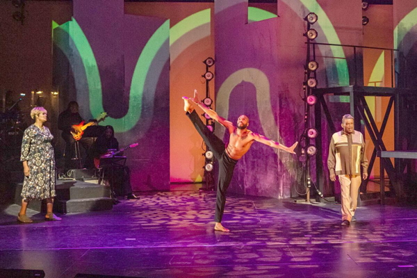 L-R: Denise Thimes, Antonio Douthit-Boyd, Drummond Crenshaw in "Don't Bother Me, I Can't Cope." Photo by Phillip Hamer.